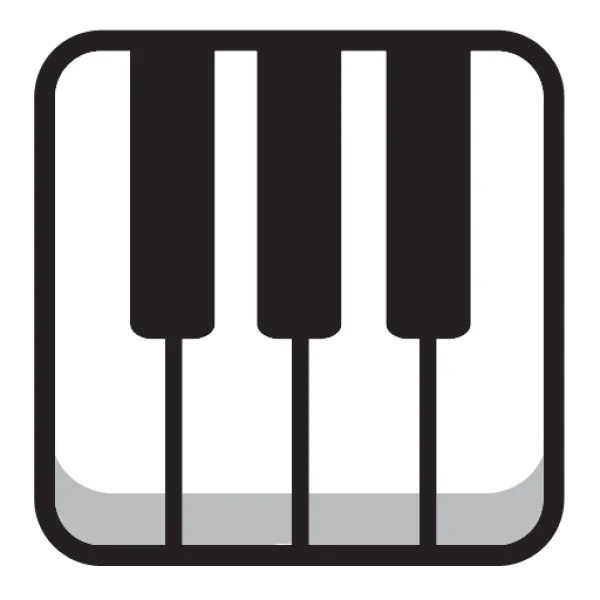 Piano Keyboard Keys Icon Transparent Background
