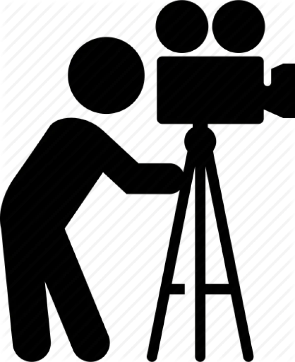 Filmmaker with Camera Icon PNG Transparent