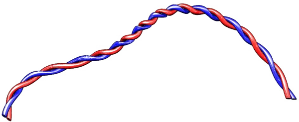 Twisted Red and Blue Wires PNG Transparent Background