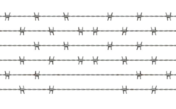Barbed Wire Rows PNG Transparent Background