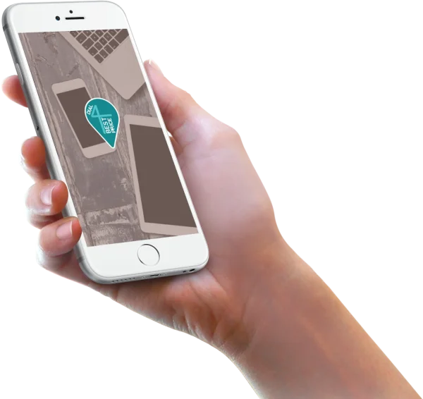 Hand Holding White Smartphone Transparent Background