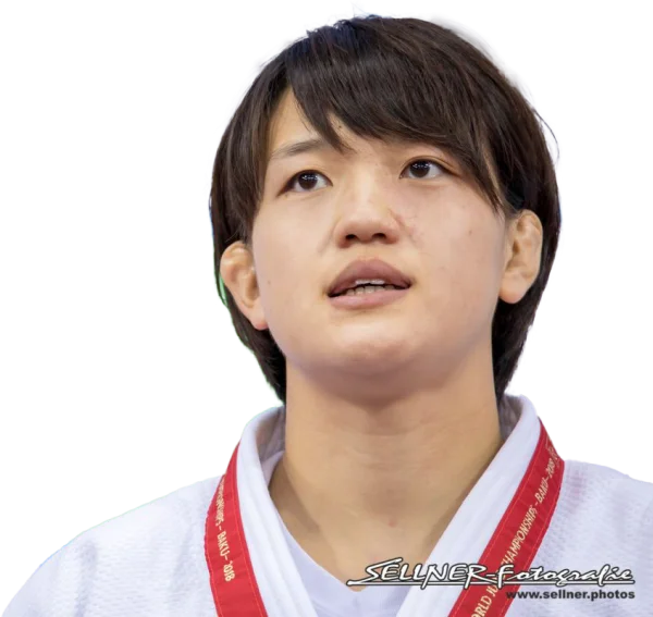 Asian Woman Judoka with Red Medal PNG Transparent
