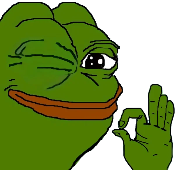Pepe the Frog Okay Hand Gesture Meme PNG