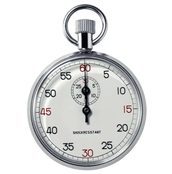 Silver Stopwatch PNG Transparent Background