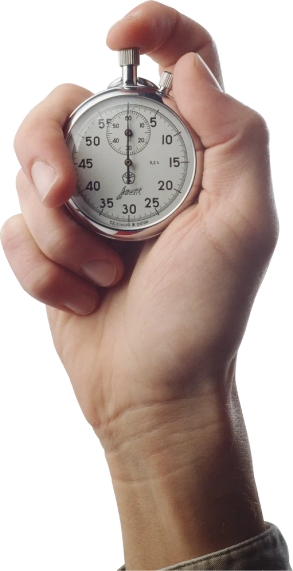 Hand Holding Stopwatch PNG Transparent Background