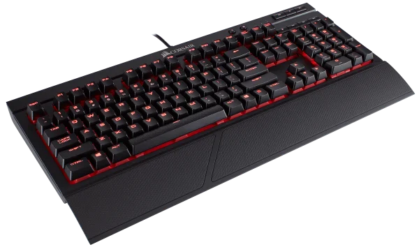 Corsair Gaming Keyboard with Red Backlight PNG