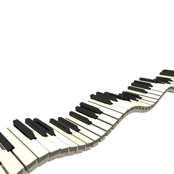 Wavy Piano Keyboard PNG Transparent Background