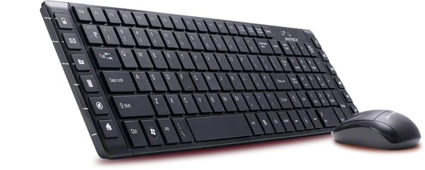 Black Wireless Keyboard and Mouse Combo PNG