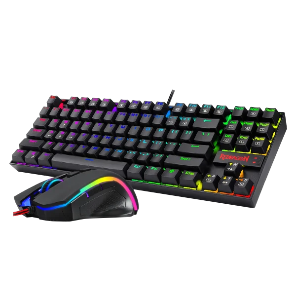 RGB Gaming Keyboard and Mouse Transparent PNG