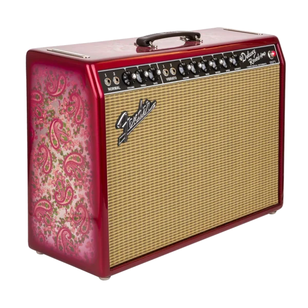 Fender Deluxe Reverb Amp Red Paisley PNG Transparent