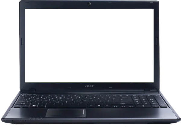Black Acer Laptop PNG Transparent Background