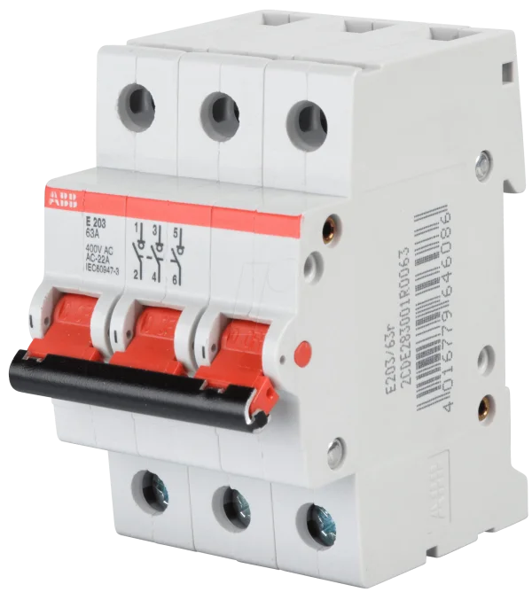 ABB Three-Phase Circuit Breaker PNG Transparent Background