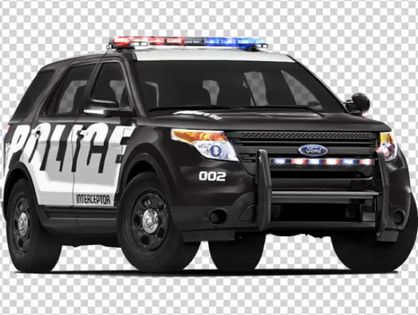 Black Police SUV Transparent PNG