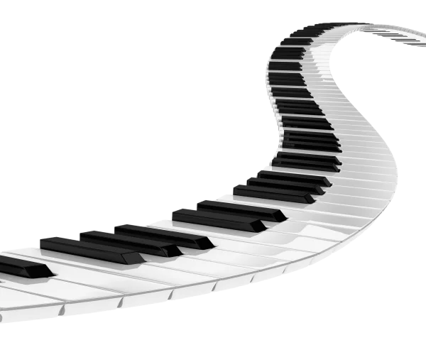 Wavy Piano Keyboard Transparent PNG