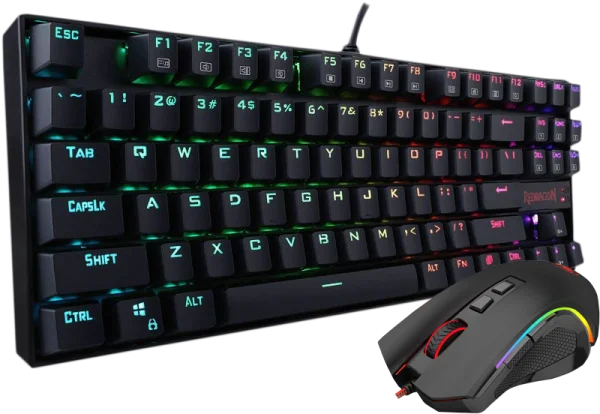 Redragon RGB Gaming Keyboard and Mouse Combo PNG