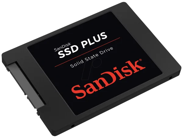 SanDisk SSD PLUS Solid State Drive PNG Transparent Background