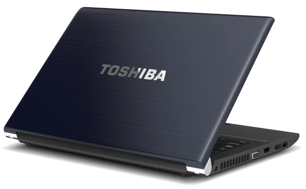 Toshiba Dark Blue Laptop PNG Transparent