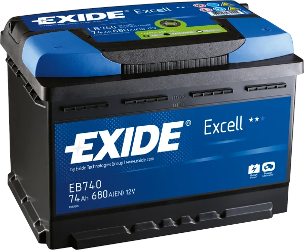 Exide Excell EB740 Car Battery PNG Transparent Background