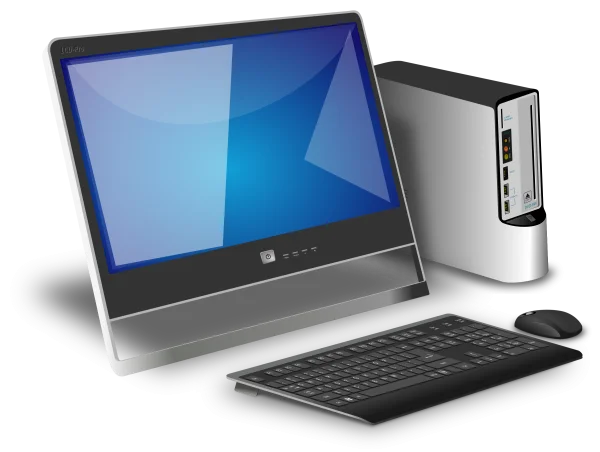 Desktop Computer Setup PNG Transparent Background