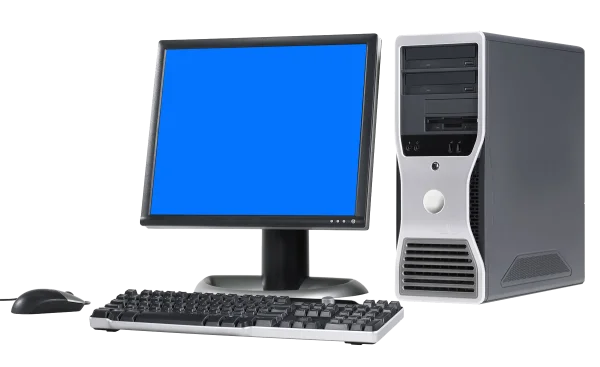 Desktop Computer Setup PNG Transparent Background