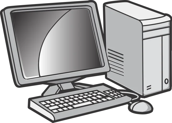 Vintage Desktop Computer Setup PNG Transparent