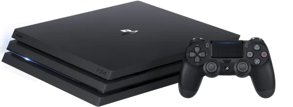 PlayStation 4 Pro Console and Controller PNG Transparent Background