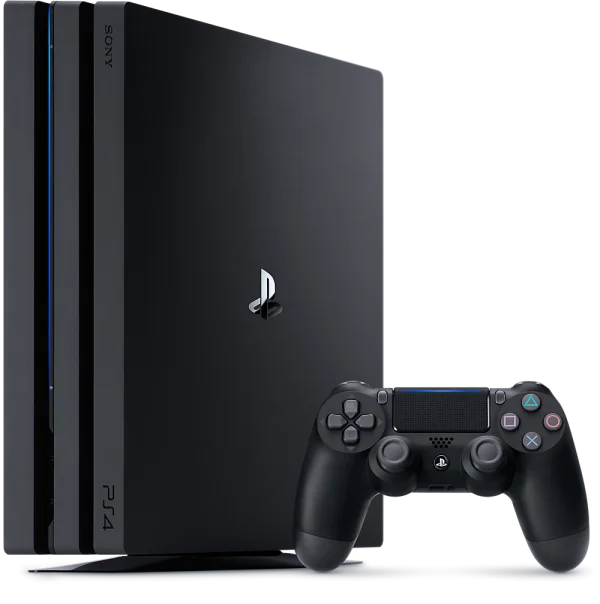 PlayStation 4 Pro Console with Controller PNG Transparent