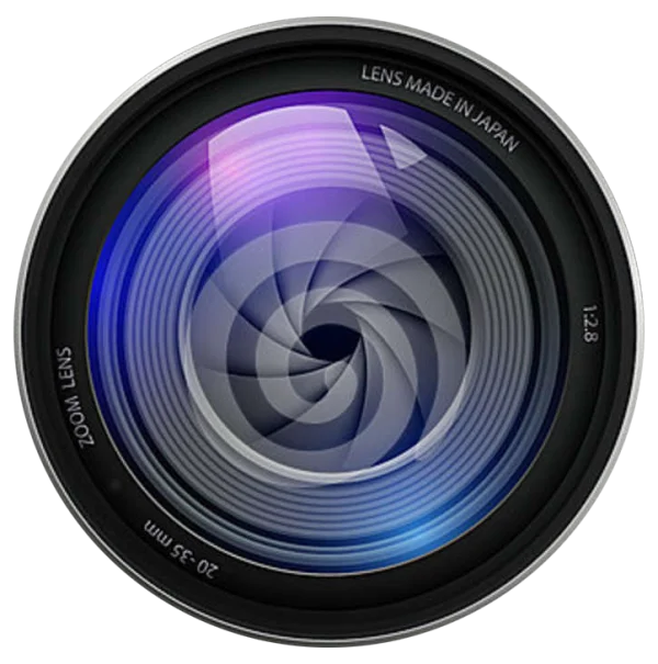 Camera Lens Transparent PNG with Reflections