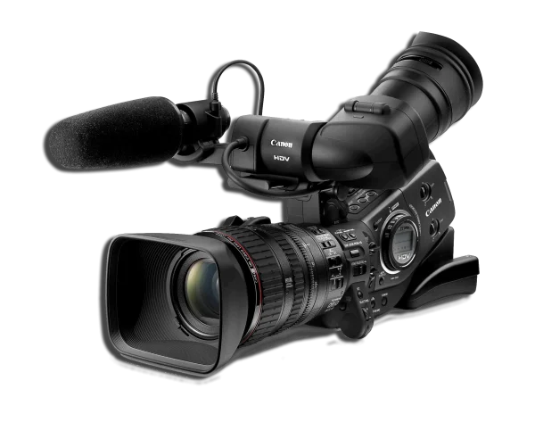 Canon HDV Camcorder with Microphone PNG