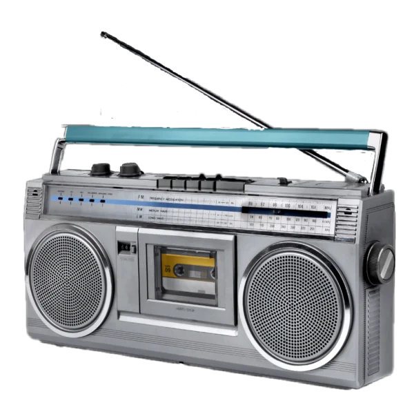 Retro Boombox PNG Transparent Background