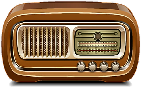 Vintage Brown Radio PNG Transparent Background