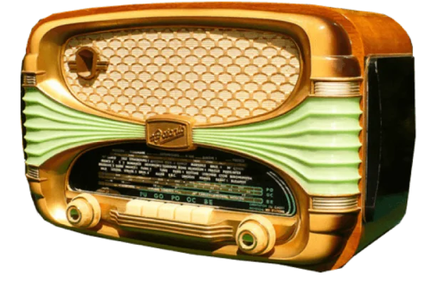 Vintage Art Deco Radio PNG Transparent