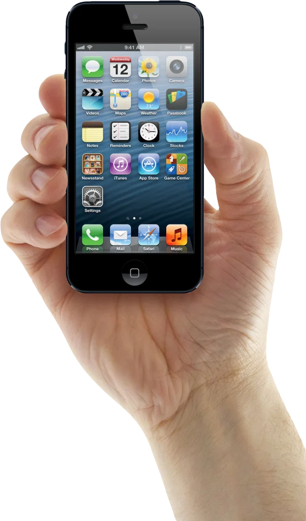 Hand Holding iPhone Transparent PNG