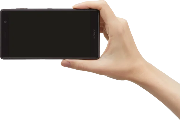 Hand Holding Black Smartphone Transparent Background