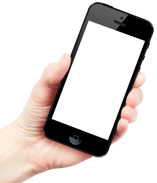 Hand Holding Smartphone PNG Transparent Background