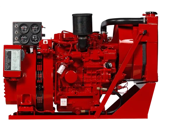 Red Industrial Power Generator PNG Transparent