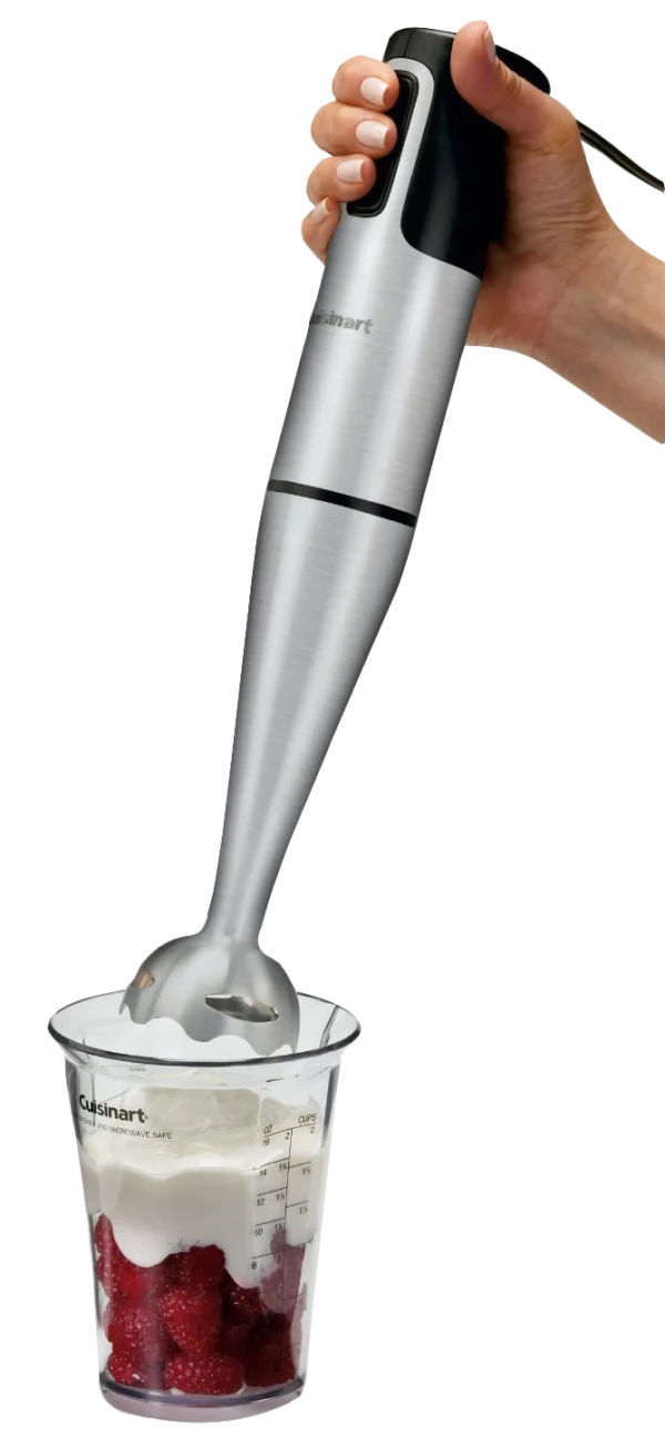 Cuisinart Immersion Blender Blending Berries PNG Transparent Background