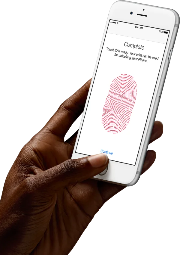 iPhone Touch ID Setup Complete PNG Transparent