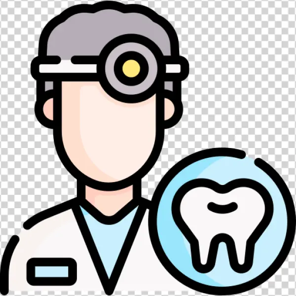 Dentist with Tooth Icon PNG Transparent