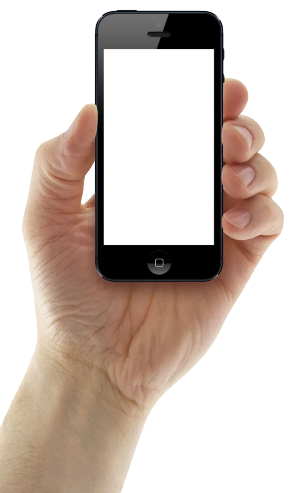 Hand Holding Smartphone PNG Transparent Background