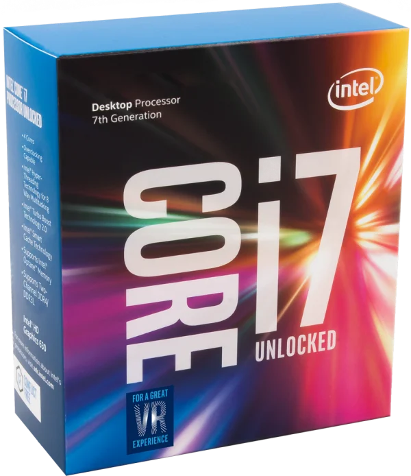 Intel Core i7 Unlocked Processor Box PNG Transparent Background
