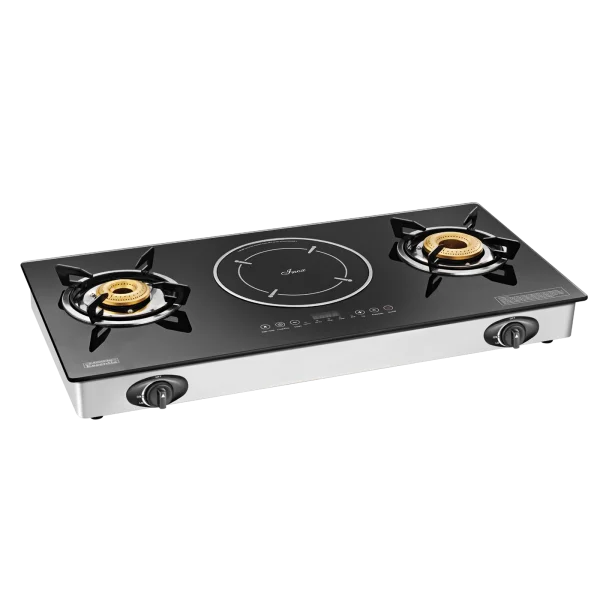 Modern Hybrid Gas and Induction Cooktop PNG Transparent
