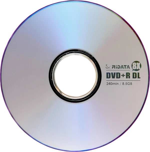 Ridata DVD+R DL Disc PNG Transparent Background
