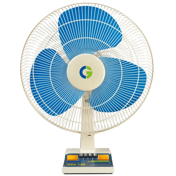 White and Blue Table Fan PNG Transparent Background