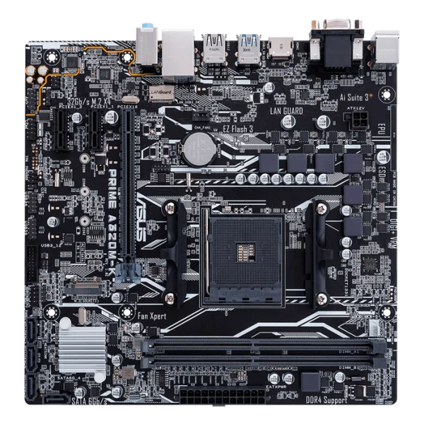 ASUS Prime A320M-K Motherboard PNG Transparent Background
