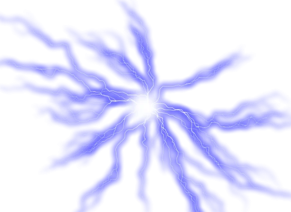 Blue Lightning Burst PNG Transparent Background