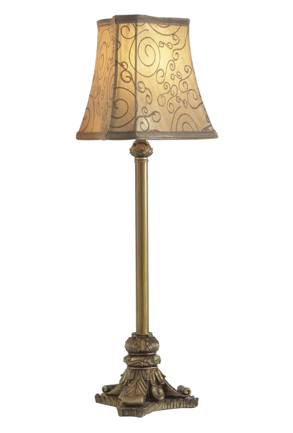 Vintage Ornate Table Lamp PNG Transparent Background