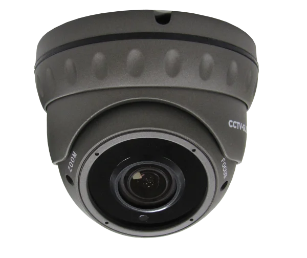 Dark Gray Dome CCTV Security Camera PNG Transparent Background