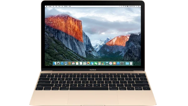 Gold MacBook Transparent Background PNG