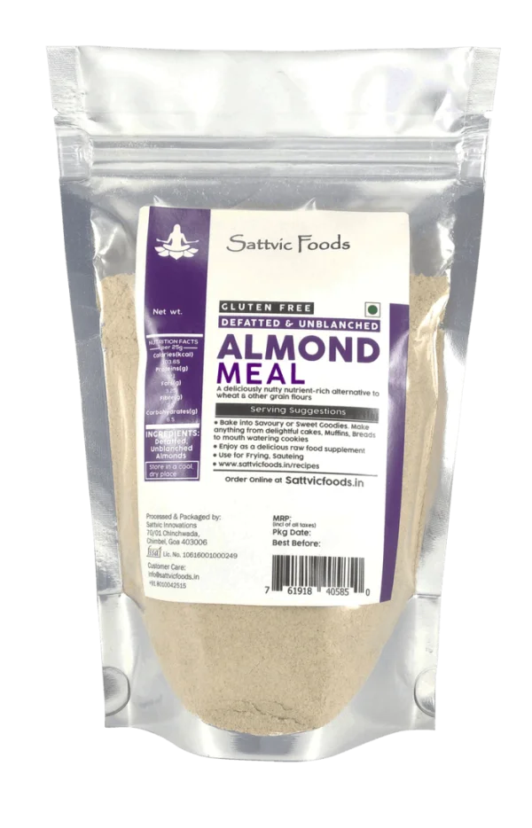 Sattvic Foods Almond Meal Packaging PNG Transparent